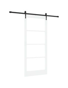 Porta scorrevole Bianco e Nero 93 x 211 cm 2