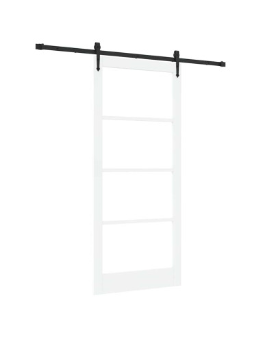 Porta scorrevole Bianco e Nero 93 x 211 cm