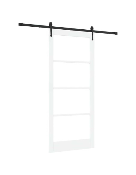 Porta scorrevole Bianco e Nero 93 x 211 cm