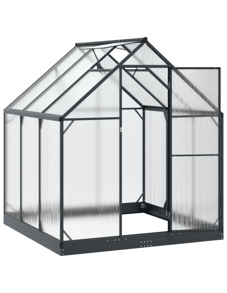 Serra da Giardino con porta Antracite 183,5 x 183,5 x 207 cm