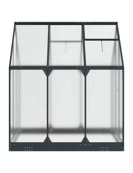 Serra da Giardino con porta Antracite 183,5 x 183,5 x 207 cm