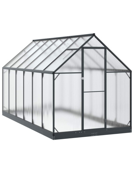 Serra da Giardino con porta Antracite 183,5 x 363,5 x 207 cm