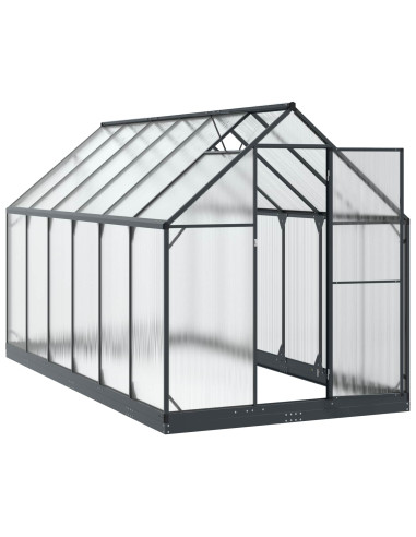 Serra da Giardino con porta Antracite 183,5 x 363,5 x 207 cm