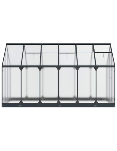 Serra da Giardino con porta Antracite 183,5 x 363,5 x 207 cm