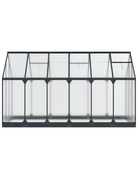 Serra da Giardino con porta Antracite 183,5 x 363,5 x 207 cm