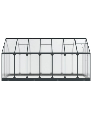 Serra da Giardino con porta Antracite 183,5 x 423,5 x 207 cm