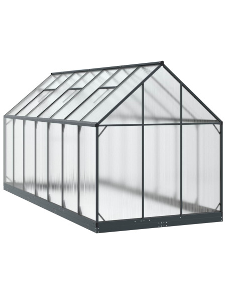 Serra da Giardino con porta Antracite 183,5 x 423,5 x 207 cm