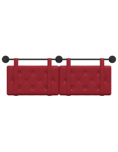 Testata appesa Rosso Vino 130 x 55 x 5 cm Pelle Sintetica