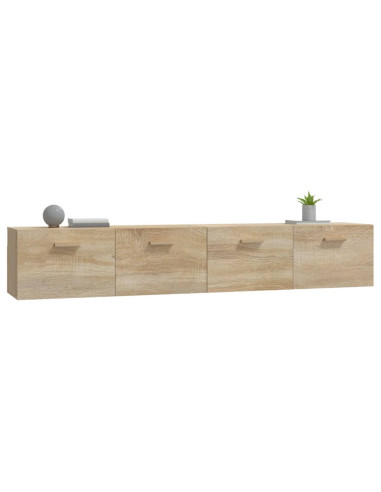 Mobili Parete 2 pz Rovere Sonoma 100x36,5x35 cm in Multistrato
