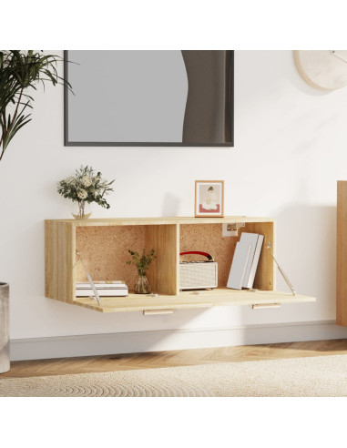 Mobile Pensile Rovere Sonoma 100x36,5x35 cm Legno Multistrato