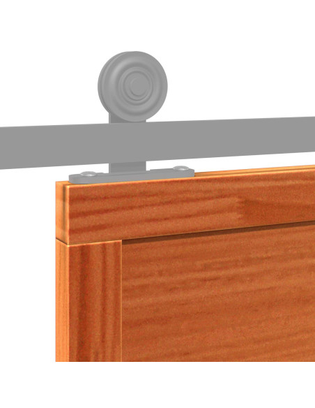 Porta del fienile Marrone cerato 100 x 208 cm