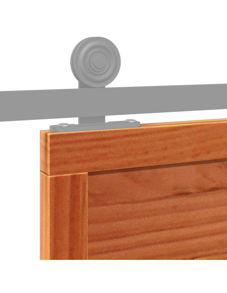Porta del fienile Marrone cerato 80 x 208 cm