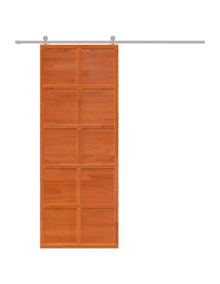 Porta del fienile Marrone cerato 80 x 208 cm