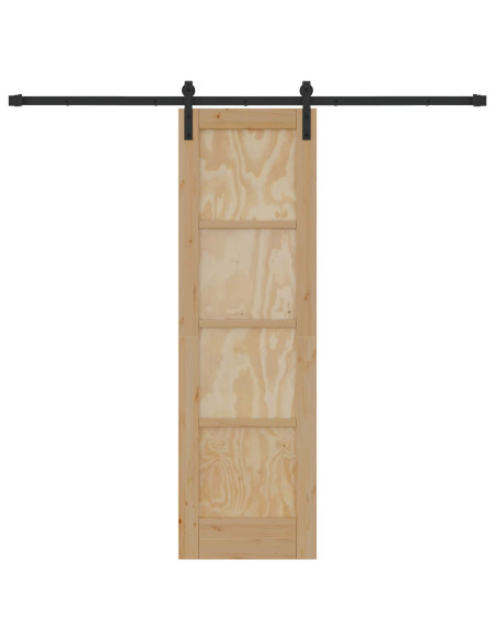 Porta scorrevole Naturale 61 x 198,5 cm Legno Massello di Pino