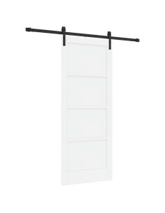 Porta scorrevole Bianco e Nero 83 x 202 cm 2
