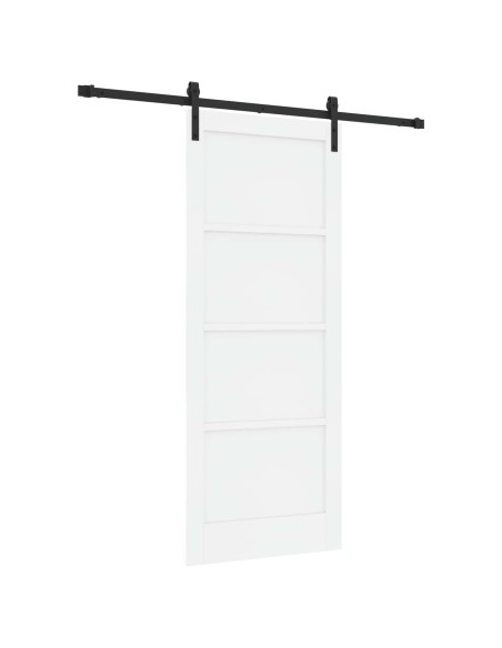 Porta scorrevole Bianco e Nero 83 x 202 cm