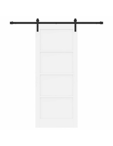 Porta scorrevole Bianco e Nero 83 x 202 cm