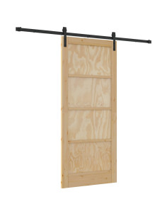 Porta scorrevole Naturale 86 x 198,5 cm Legno Massello di Pino 2