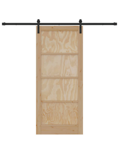 Porta scorrevole Naturale 86 x 198,5 cm Legno Massello di Pino