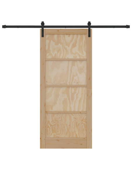 Porta scorrevole Naturale 86 x 198,5 cm Legno Massello di Pino