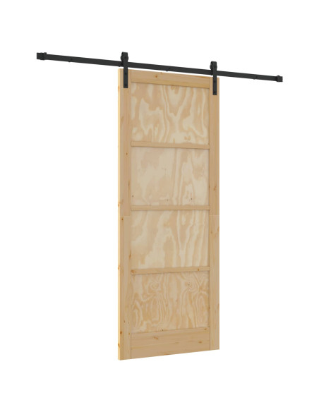 Porta scorrevole Naturale 86 x 211 cm Legno Massello di Pino