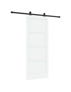 Porta scorrevole Bianco e Nero 83 x 202 cm 2
