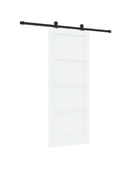 Porta scorrevole Bianco e Nero 83 x 202 cm