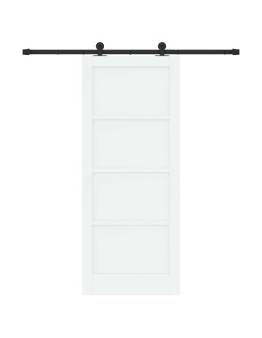 Porta scorrevole Bianco e Nero 83 x 202 cm