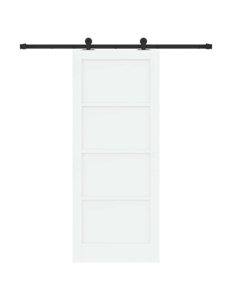 Porta scorrevole Bianco e Nero 83 x 202 cm
