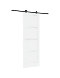 Porta scorrevole Bianco e Nero 83 x 232 cm 2