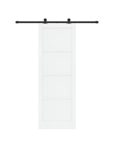 Porta scorrevole Bianco e Nero 83 x 232 cm