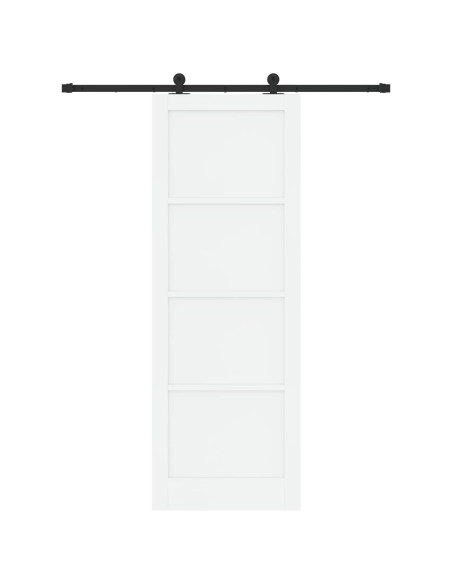 Porta scorrevole Bianco e Nero 83 x 232 cm