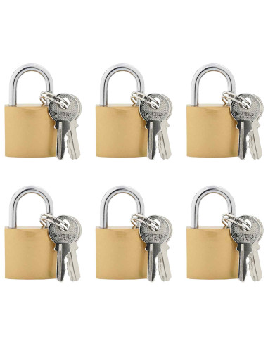 U Lock con Chiavi 6 pcs Ottone Ferro
