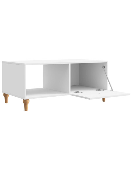 Tavolino da salotto Bianco Lucido 90 x 50 x 40 cm
