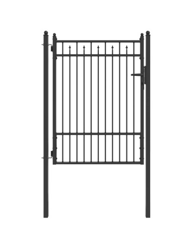Cancello per recinzione HORST 100 x 125 cm Metallo Nero