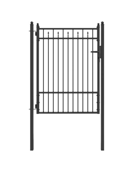 Cancello per recinzione HORST 100 x 125 cm Metallo Nero