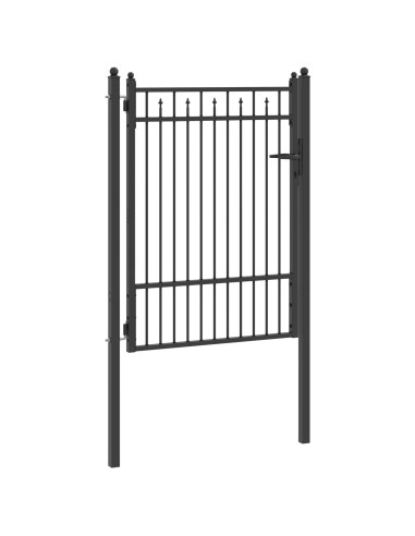 Cancello per recinzione HORST 100 x 125 cm Metallo Nero