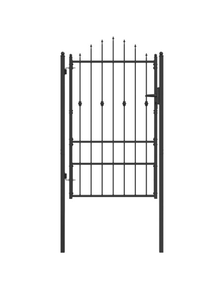 Cancello per recinzione Asten Nero 150 x 88 cm Acciaio