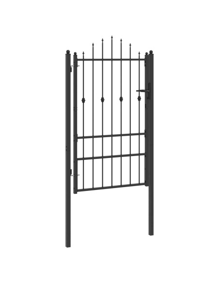 Cancello per recinzione Asten Nero 150 x 88 cm Acciaio