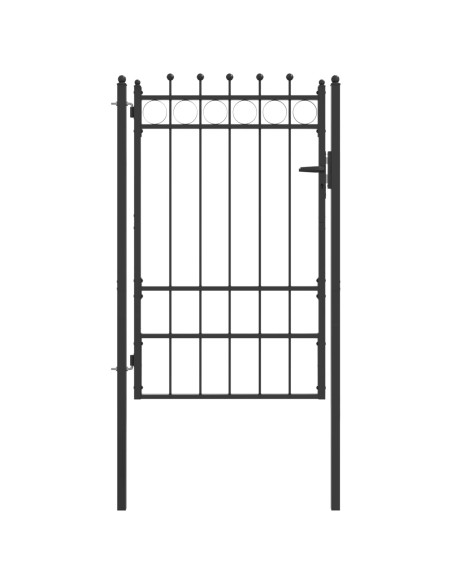 Cancello per recinzione HORST 100 x 150 cm Metallo Nero