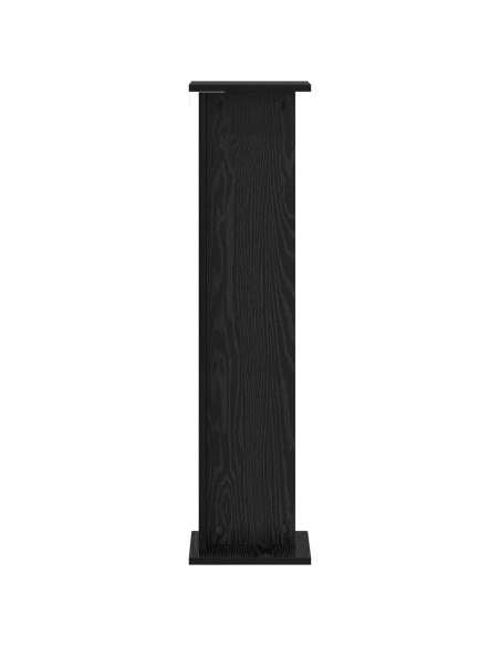 Supporto per piante Rovere Nero 25 x 25,5 x 100,5 cm
