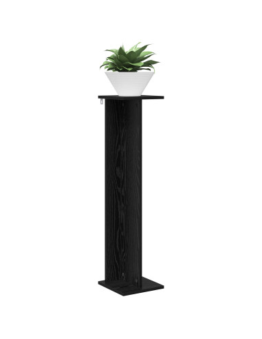 Supporto per piante 2 pcs Rovere Nero 25 x 25,5 x 100,5 cm