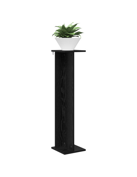 Supporto per piante 2 pcs Rovere Nero 25 x 25,5 x 100,5 cm