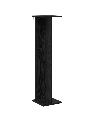 Supporto per piante 2 pcs Rovere Nero 25 x 25,5 x 100,5 cm