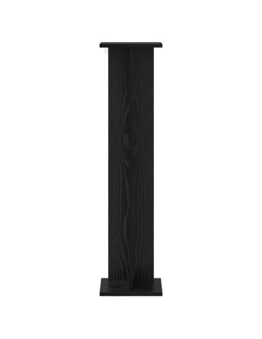 Supporto per piante 2 pcs Rovere Nero 25 x 25,5 x 100,5 cm