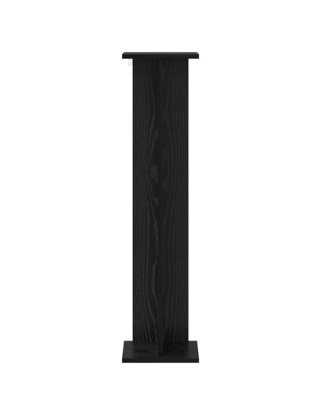 Supporto per piante 2 pcs Rovere Nero 25 x 25,5 x 100,5 cm