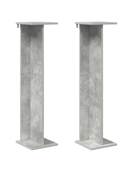 Supporto per piante 2 pcs Grigio Cemento 25 x 25,5 x 100,5 cm