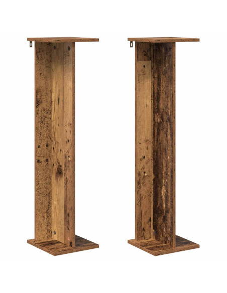 Supporto per piante 2 pcs Legno vecchio 25 x 25,5 x 100,5 cm