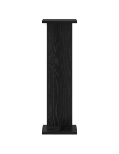 Supporto per piante Rovere Nero 25 x 25,5 x 80,5 cm