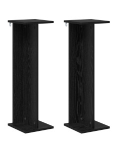 Supporto per piante 2 pcs Rovere Nero 25 x 25,5 x 80,5 cm 2